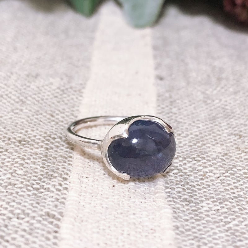 10号キャッツアイ効果タンザナイトSVリング | Le Papillon Jewelry
