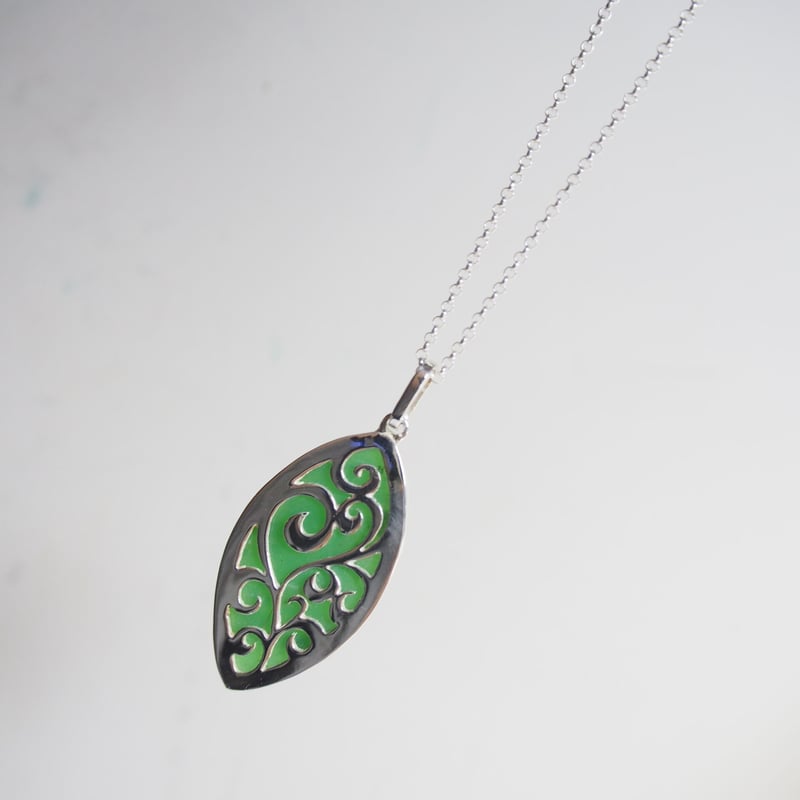 上質クリソプレーズ＆アラベスク SVネックレス | Le Papillon Jewelry