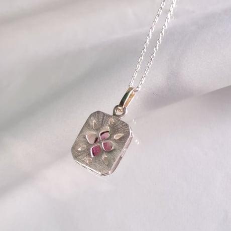 1.90ct 非加熱大きめピンクトルマリン K18&シルバーネックレス