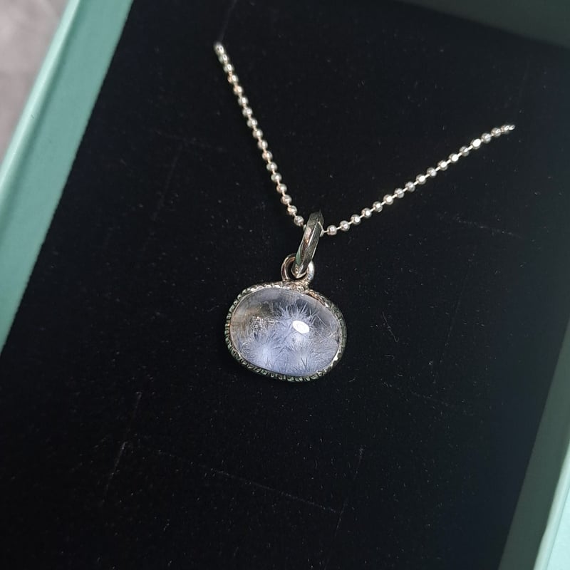 高品質デュモルチェライトインクォーツ シルバーネックレス | Le