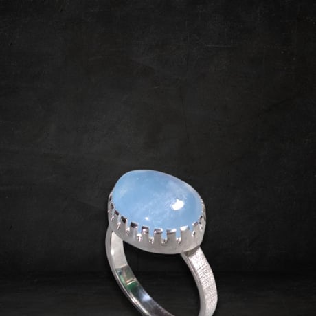 14号 綺麗色アクアマリン シルバーリング