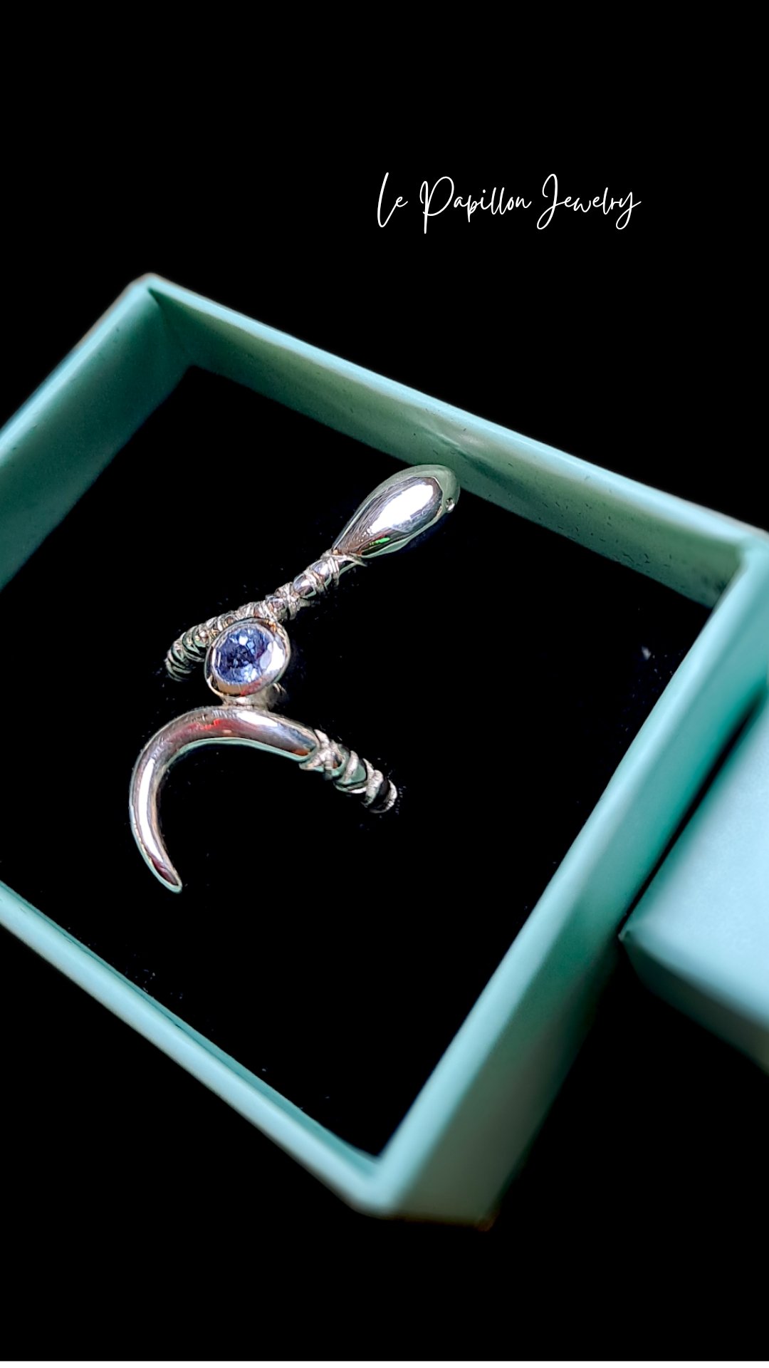 【作家モノ】タンザナイトのシルバーリング 14.5号 大人色タンザナイト シルバーリング | Le Papillon Jewelry