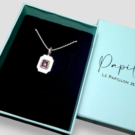 Cadre ラフカット ピンクトルマリン シルバーネックレス