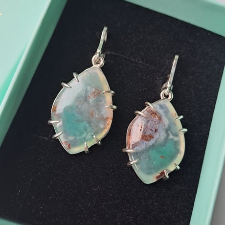 美麗レア物アクアプレーズ シルバーピアス