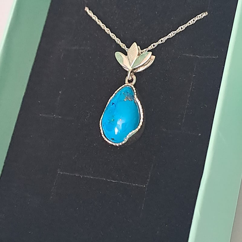 高品質Firuzeターコイズシルバーネックレス | Le Papillon Jewelry