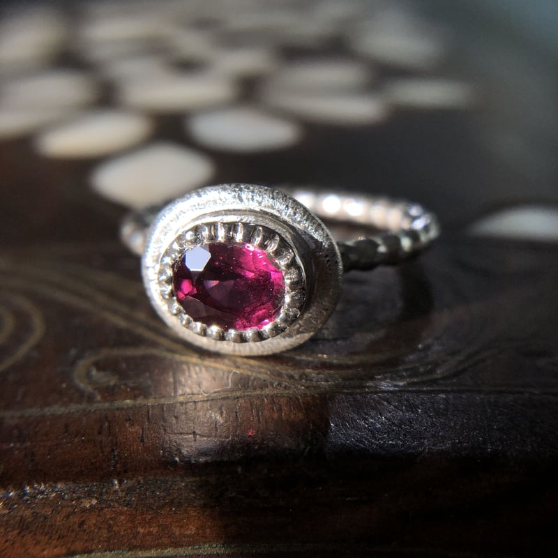 12号 ロードライトガーネット シルバーリング | Le Papillon Jewelry