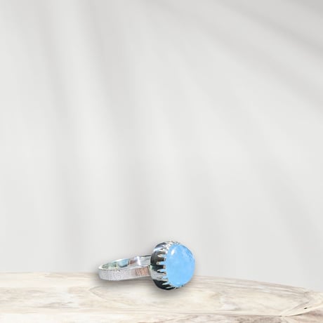 14号 綺麗色アクアマリン シルバーリング