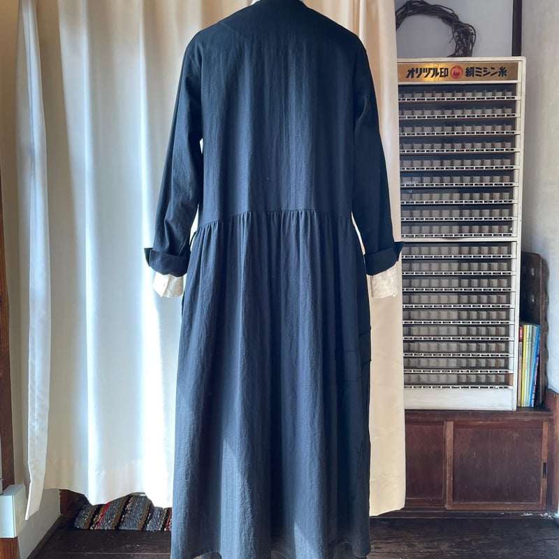 ピンタックアート】カシュクールワンピース ブラック | 福月洋装店 