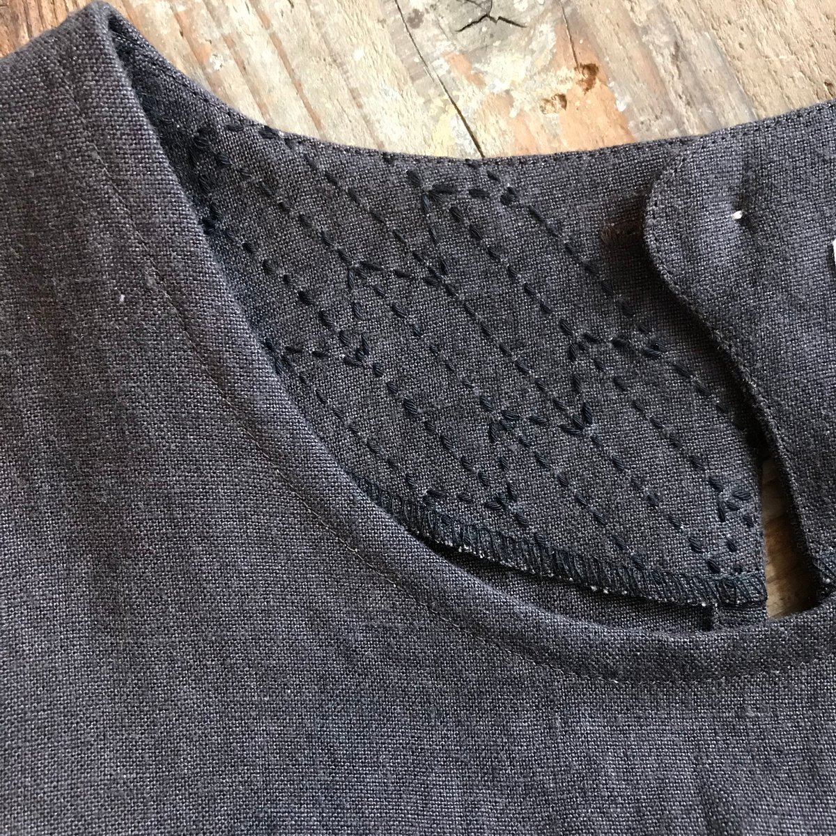 刺し子エプロンドレス | 福月洋装店