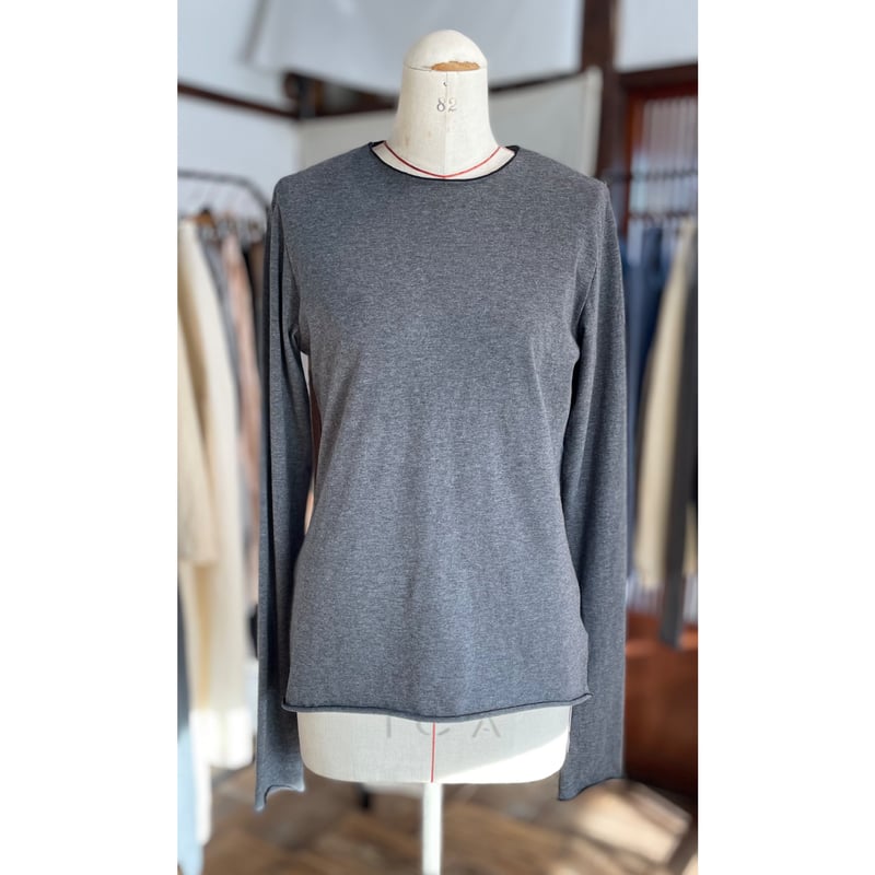 長袖カットソー 杢調グレー Mサイズ | 福月洋装店