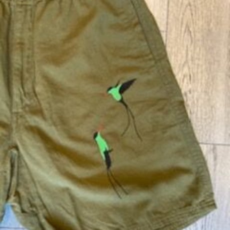 「THE UNION」THE FABRIC / "Humming Bird" HEMP SHORTS / color - OLIVE