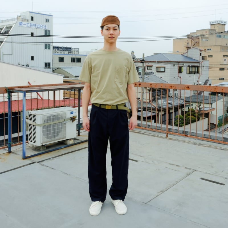 パンツ everyone easy slacks fabric (NAVY) everyone cotton twill belted easy pants (NAVY) | everyone
