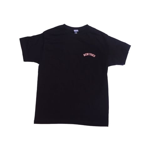 「THE UNIIN」"NEW YOKU" ワンポイント刺繍 TEEシャツ / color - BLACK