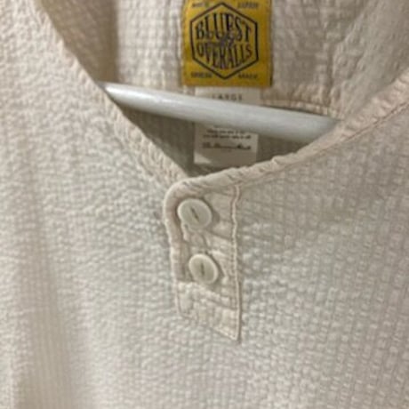 「THE UNION」THE BLUEST / HENLY NECK S/S SHIRTS / color - OFF WHITE