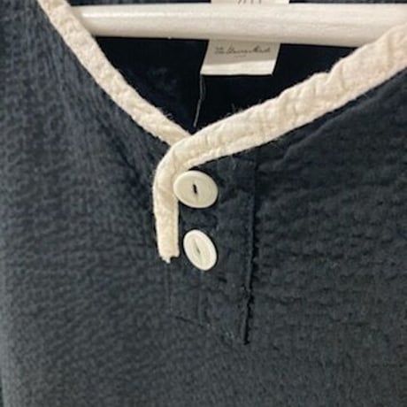 「THE UNION」THE BLUEST / HENLY NECK S/S SHIRTS / color - BLACK