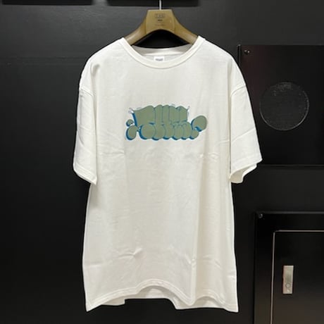 「THE UNION」THE FABRIC / "THES" THORW UP T-SHIRTS / color - WHITE / OLIVE