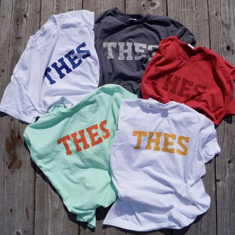 「THE UNION」THE FABRIC / "THES" USED TEE  / color - WHITE x NAVY