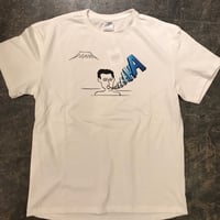 「THE UNIIN」"FUUU & HAAA" T-SHIRTS - color / WHITE x BLUE (男湯)