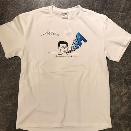 「THE UNIIN」"FUUU & HAAA" T-SHIRTS - color / WHITE x BLUE (男湯)