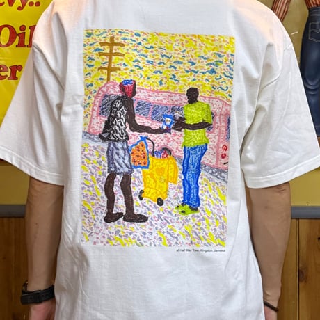 「THE UNION」THE FABRIC / "JAMAICAN SCENE" T-SHIRTS / color - WHITE