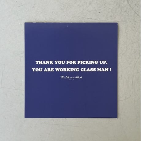「THE UNION」"WORKING CLASS METAL STICKER