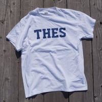 「THE UNION」THE FABRIC / "THES" USED TEE  / color - WHITE x NAVY
