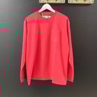 「NECESSARY or UNNECESSARY」POCKET  TEE  L/S / color - RED