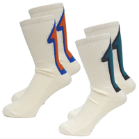 LIXTICK ARROW SOCKS 2PACK - TYPE B (Cream x Orange / Cream x Green)