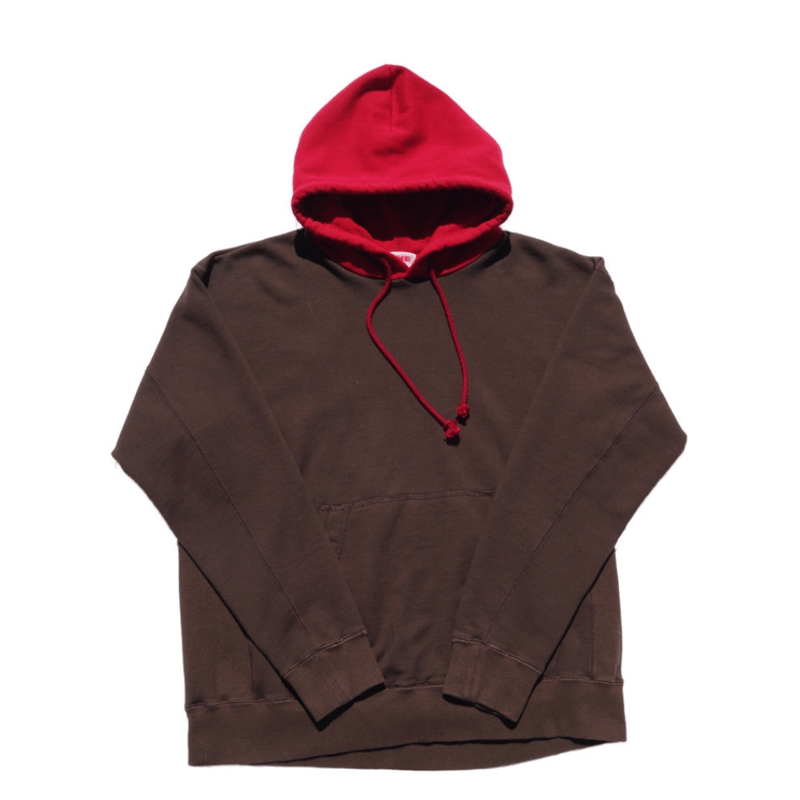 THE UNION / THE FABRIC TWO TONE HOODIE/パーカー/M/コットン/BRW/TF-00447 THE UNION」THE FABRIC / TWO TONE HOODIE / colo