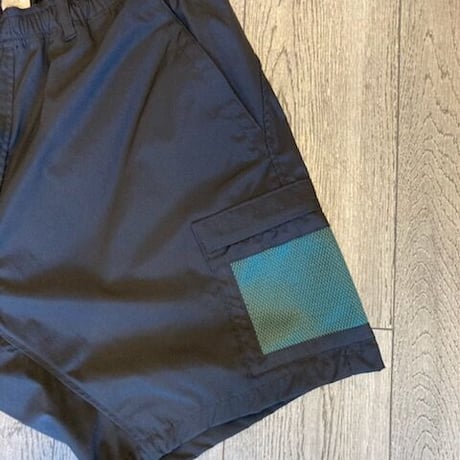 「THE UNION」THE FABRIC / NYLON HALF PANTS / color - BLACK