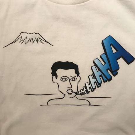 「THE UNIIN」"FUUU & HAAA" T-SHIRTS - color / WHITE x BLUE (男湯)