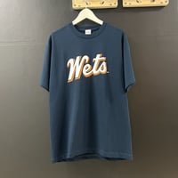 「THE UNIIN」"NEW YOKU WETS" ロゴTEEシャツ  / color - NAVY