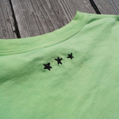 「THE UNION」THE FABRIC / "SKA" BURN TEE  / color - GREEN