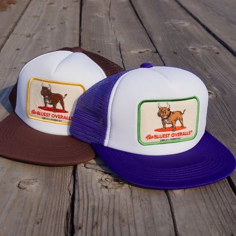 「THE UNION」THE BLUEST OVERALL  /  BLUEDOG trucker cap  /  color - BROWN