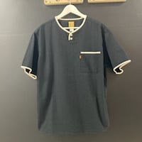 「THE UNION」THE BLUEST / HENLY NECK S/S SHIRTS / color - BLACK