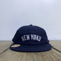 「THE UNIIN」NEW YOKU  "ON-RE" LAEGUE CAP - "JANKEES" NAVY