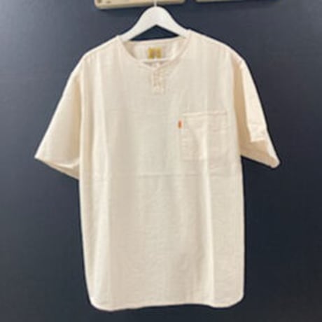 「THE UNION」THE BLUEST / HENLY NECK S/S SHIRTS / color - OFF WHITE