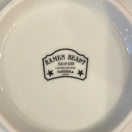 「Zuru Zuru x Ramen Beast」 (Fukuoka Version) 丼  - color / WHITE
