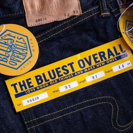 「THE UNION」THE BLUEST OVERALL  /  REIWA" COTTN YARN DENIM PANTS  /  color - INDIGO BLUE