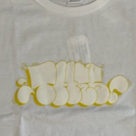 「THE UNION」THE FABRIC / "THES" THORW UP T-SHIRTS / color - WHITE / TELLOW