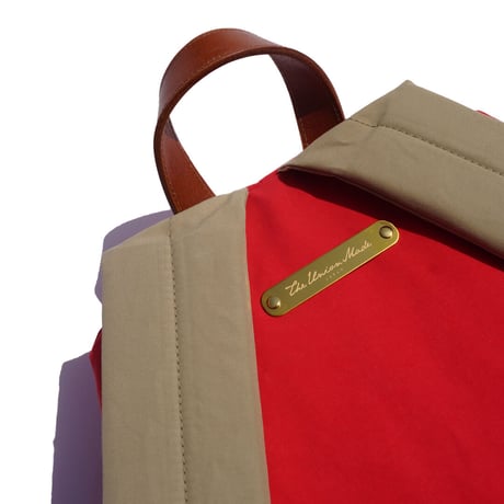 「THE UNION」THE COLOR / "T-PATCH" ONIGIRI BAG / color - RED