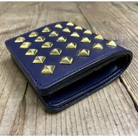 「THE UNION」THE COLOR / INDIGO STUDS HALF WALLET / color - INDIGO