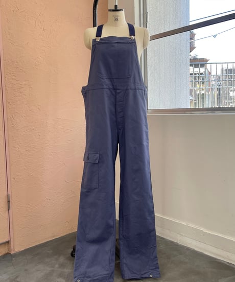 Cotton indigo overalls