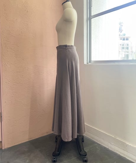 dark gray flared skirt