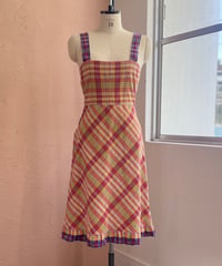 check camisole one-piece