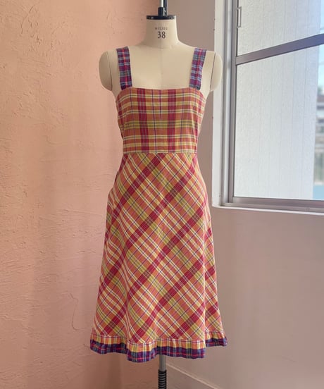 check camisole one-piece