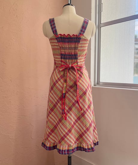 check camisole one-piece