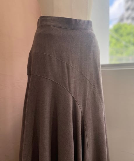 dark gray flared skirt