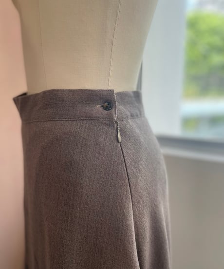 dark gray flared skirt