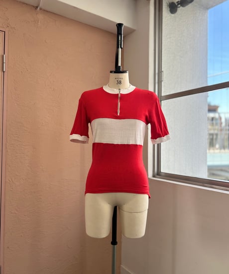 Red cycling tops